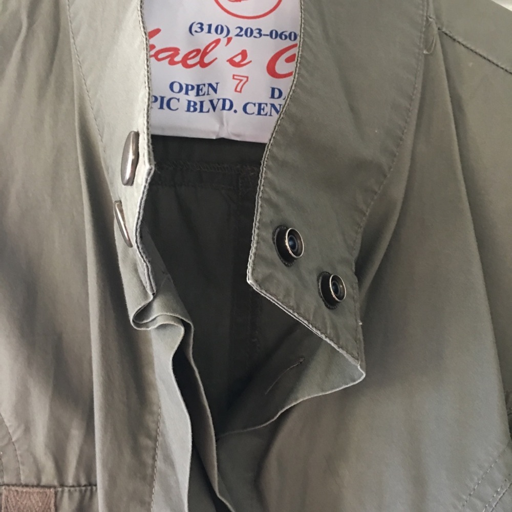 Mossimo Supply Co. Olive Green Utility Midi Shirt Dress - Picture 3 of 4